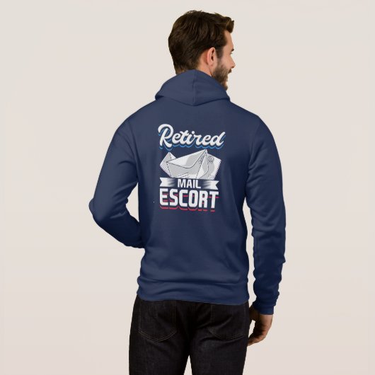 Gepensioneerde postbode opa hoodie (Achterkant volledig)