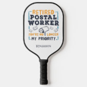  Gepensioneerde Postbode Opa Postbezorger Pickleball Paddle (Voorkant)