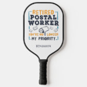  Gepensioneerde Postbode Opa Postbezorger Pickleball Paddle (Achterkant)