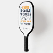  Gepensioneerde Postbode Opa Postbezorger Pickleball Paddle (Links)