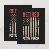 Gepensioneerde Postbode Pensioen Feestdagenkaart (Voorkant / Achterkant)