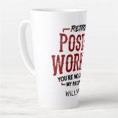 Gepensioneerde Postbode Pensioen Grappig Latte Mok (Linkerhoek)