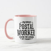 Gepensioneerde Postbode Pensioen Postbezorger Grap Mok (Links)