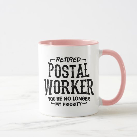 Gepensioneerde Postbode Pensioen Postbezorger Grap Mok (Rechts)