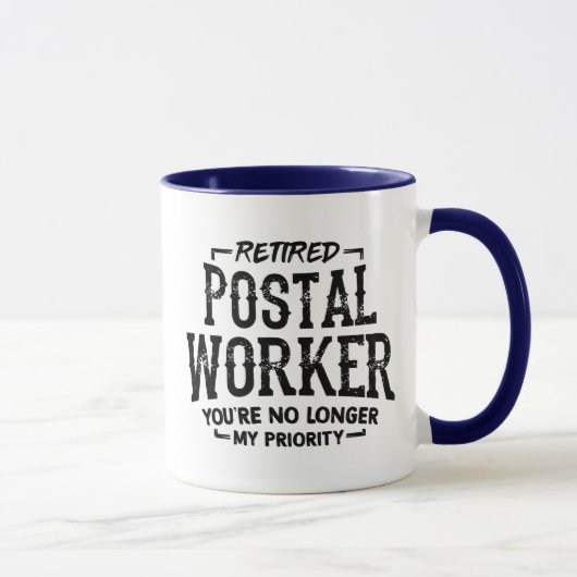 Gepensioneerde Postbode Pensioen Postbezorger Grap Mok (Rechts)