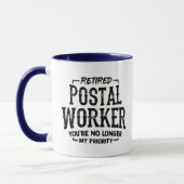 Gepensioneerde Postbode Pensioen Postbezorger Grap Mok (Links)