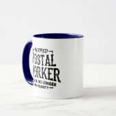 Gepensioneerde Postbode Pensioen Postbezorger Grap Mok (Voorkant links)