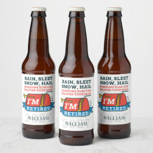 Gepensioneerde Postbode Postbezorger Pensioen Bier Etiket