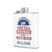 Gepensioneerde Postbode Postbezorger Pensioen Grap Heupfles (Links)