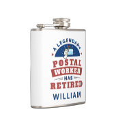 Gepensioneerde Postbode Postbezorger Pensioen Grap Heupfles (Rechts)