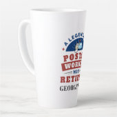 Gepensioneerde Postbode Postbezorger Pensioen Grap Latte Mok (Linkerhoek)