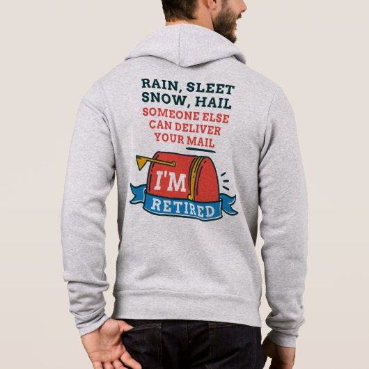 Gepensioneerde Postbode Postbezorger Pensioen Hoodie (Achterkant)