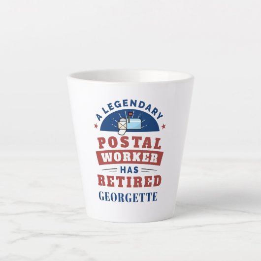  Gepensioneerde Postbode Postbezorger Pensioen Latte Mok (Voorkant)