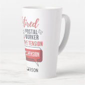 Gepensioneerde Postbode Postmedewerker Pensioen Gr Latte Mok (Rechterhoek)