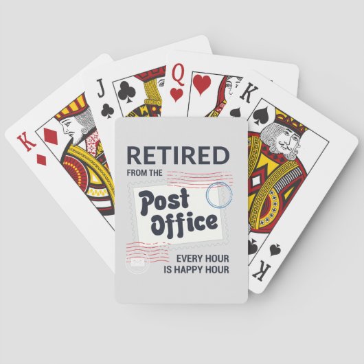 Gepensioneerde Postbode Postmedewerker Pensioen Gr Pokerkaarten (Achterkant)