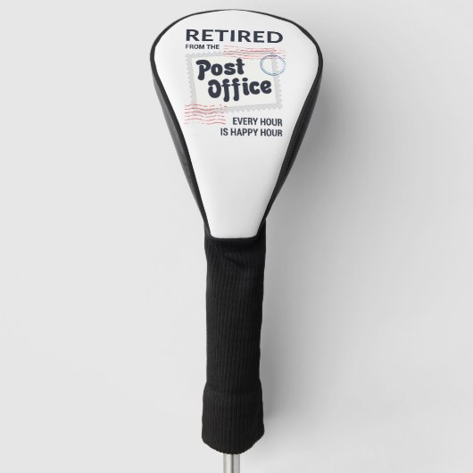Gepensioneerde Postbode Postmedewerker Pensioen Sc Golfheadcover (Voorkant)
