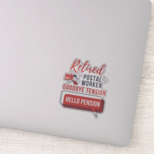 Gepensioneerde postbode sticker