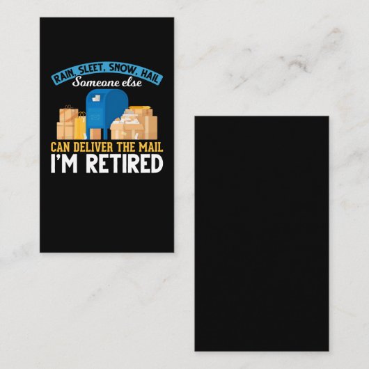Gepensioneerde postbode visitekaartje (Voorkant / Achterkant)