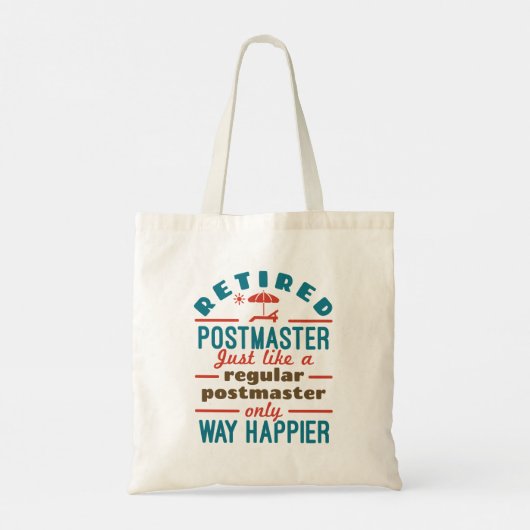 Gepensioneerde Postmaster Grappig pensioen gelukki Tote Bag (Achterkant)