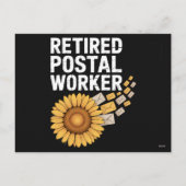 Gepensioneerde Postmedewerker Feestdagenkaart (Achterkant)