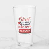 Gepensioneerde Postmedewerker Postbode Pensioen Gr Glas (Voorkant)