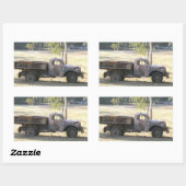 Gepensioneerde Power Wagon, oude pick-up truck Rechthoekige Sticker (Vel)