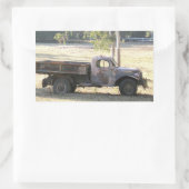 Gepensioneerde Power Wagon, oude pick-up truck Rechthoekige Sticker (Tas)