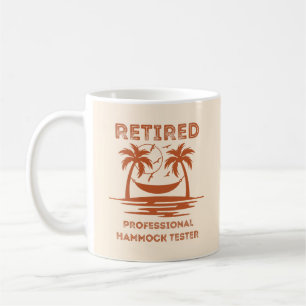 Gepensioneerde professionele hangmat tester Funny Koffiemok