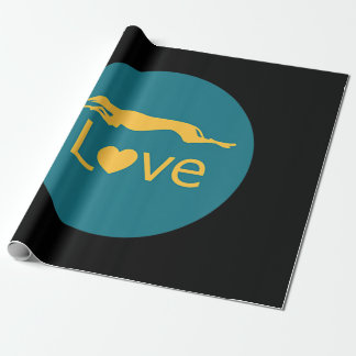 Gepensioneerde Racing Greyhound Love Cadeaupapier