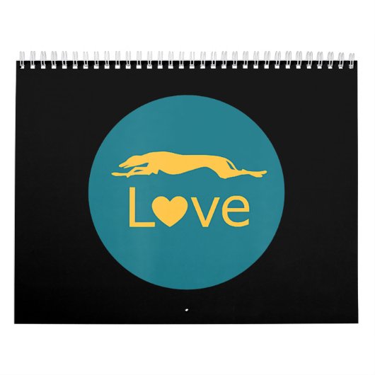 Gepensioneerde Racing Greyhound Love Kalender (Hoes)