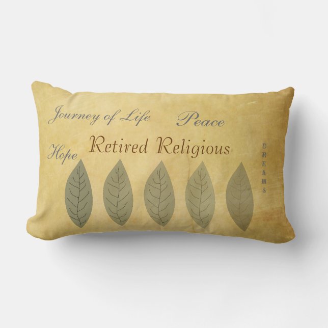 Gepensioneerde Religieuze Inspirerend Pillow Kussen (Voorkant)