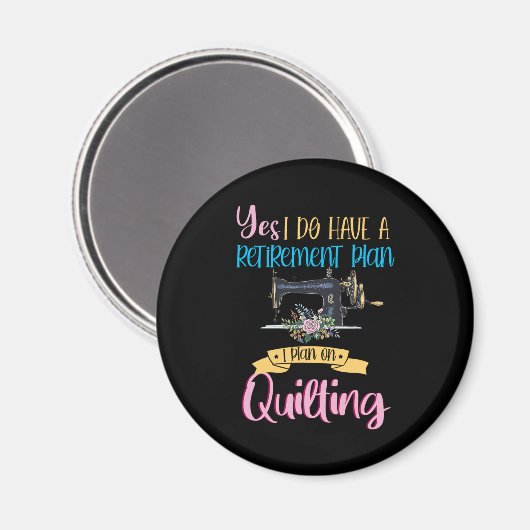 Gepensioneerde rustquilt: drijfwerker Hobby G Magneet (Voorkant / Achterkant)