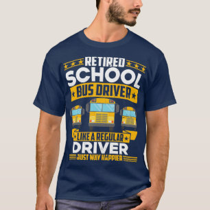 Gepensioneerde schoolbus-chauffeur als een regulat t-shirt