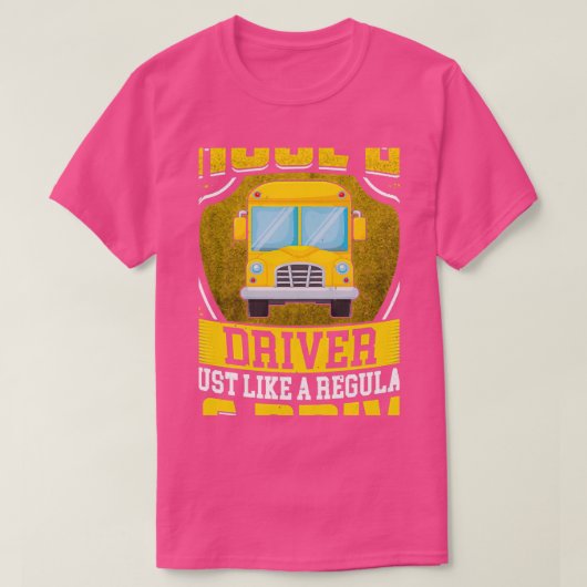 Gepensioneerde schoolbus-chauffeur Uitzondering op T-shirt (Design voorkant)