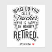 Gepensioneerde schoolhoofdsalaris sticker (Vel)