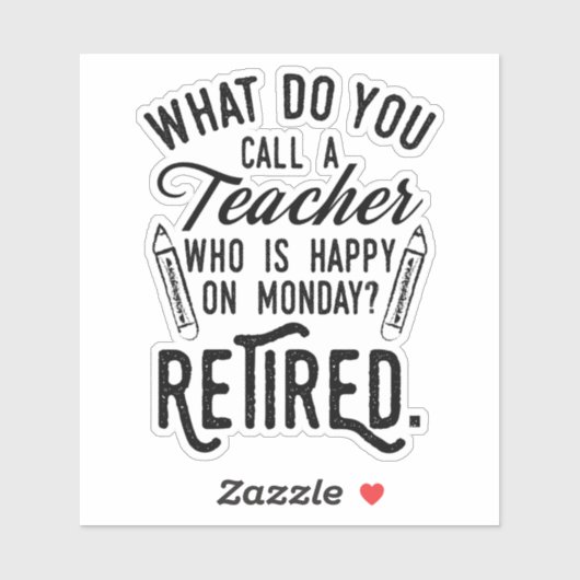 Gepensioneerde schoolhoofdsalaris sticker (Vel)