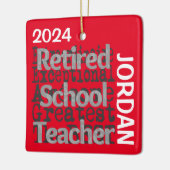 Gepensioneerde schoolleraar Buitengewoon CUSTOM Keramisch Ornament (Links)