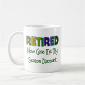 Gepensioneerde SENIOR KORTING Koffiemok (Links)