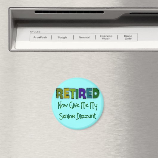 Gepensioneerde SENIOR KORTING Magneet (Insitu (Vaatwasser))