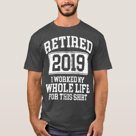 Gepensioneerde Shirt Humor pensioen 2019 Cadeaubon (Voorkant)