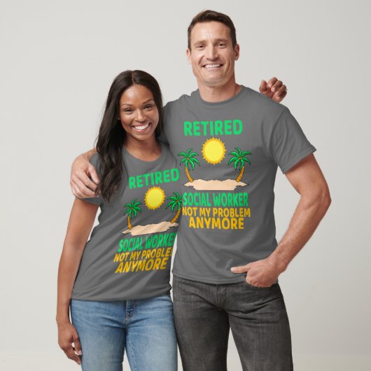 Gepensioneerde sociale werker Funny Retirement Par T-shirt (Unisex)