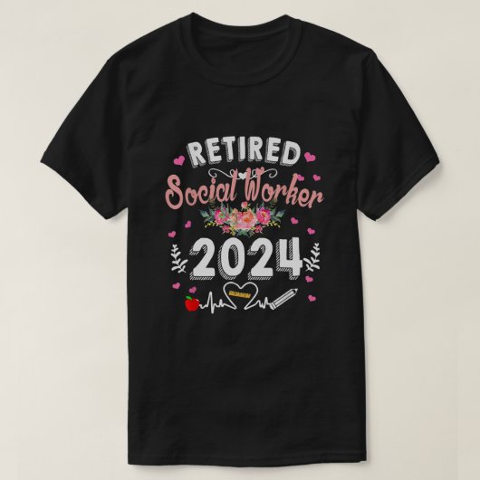 Gepensioneerde sociale werker klasse 2024 leraar G T-shirt (Design voorkant)