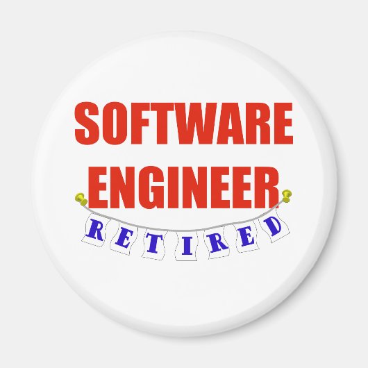 GEPENSIONEERDE SOFTWARE-ENGINEER MAGNEET (Voorkant)