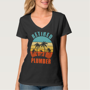 Gepensioneerde stop Funné Plumbing Happy Retiremen T-shirt