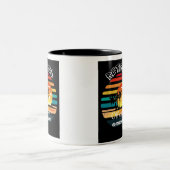 gepensioneerde strandvakantie tweekleurige koffiemok (Center)