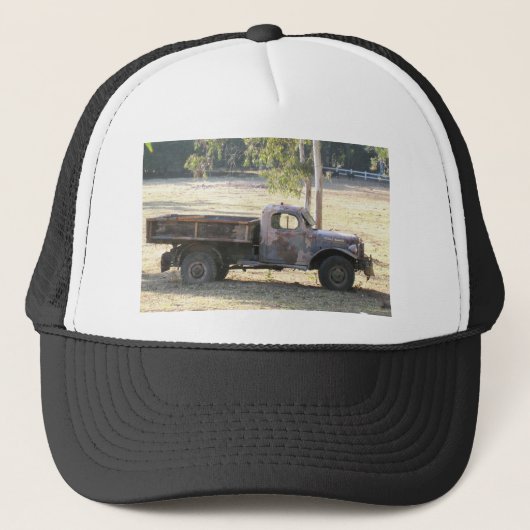 Gepensioneerde stroomwagen, oude bestelwagen trucker pet (Voorkant)