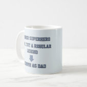 Gepensioneerde superheld nu gewoon een gewone lege koffiemok (Voorkant links)