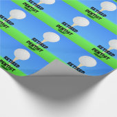 Gepensioneerde Tandarts - Golfbal op Tee Cadeaupapier (Hoek)