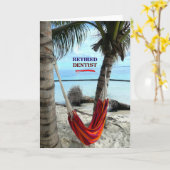 Gepensioneerde Tandarts, Hangmat onder de Palmbome Kaart (Gele Bloem)