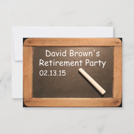 Gepensioneerde Teacher Retirement Party Douane Uit Kaart (Voorkant)